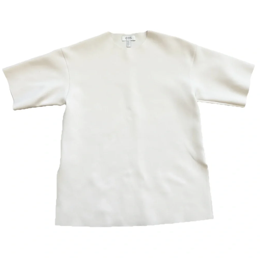 COS OVERSIZED SCUBA TOP SIZE XS CHIC COUTURE MINIMALIST SOPHISTICATED ELEVATED